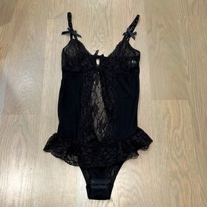 Women’s Black Lace Teddy